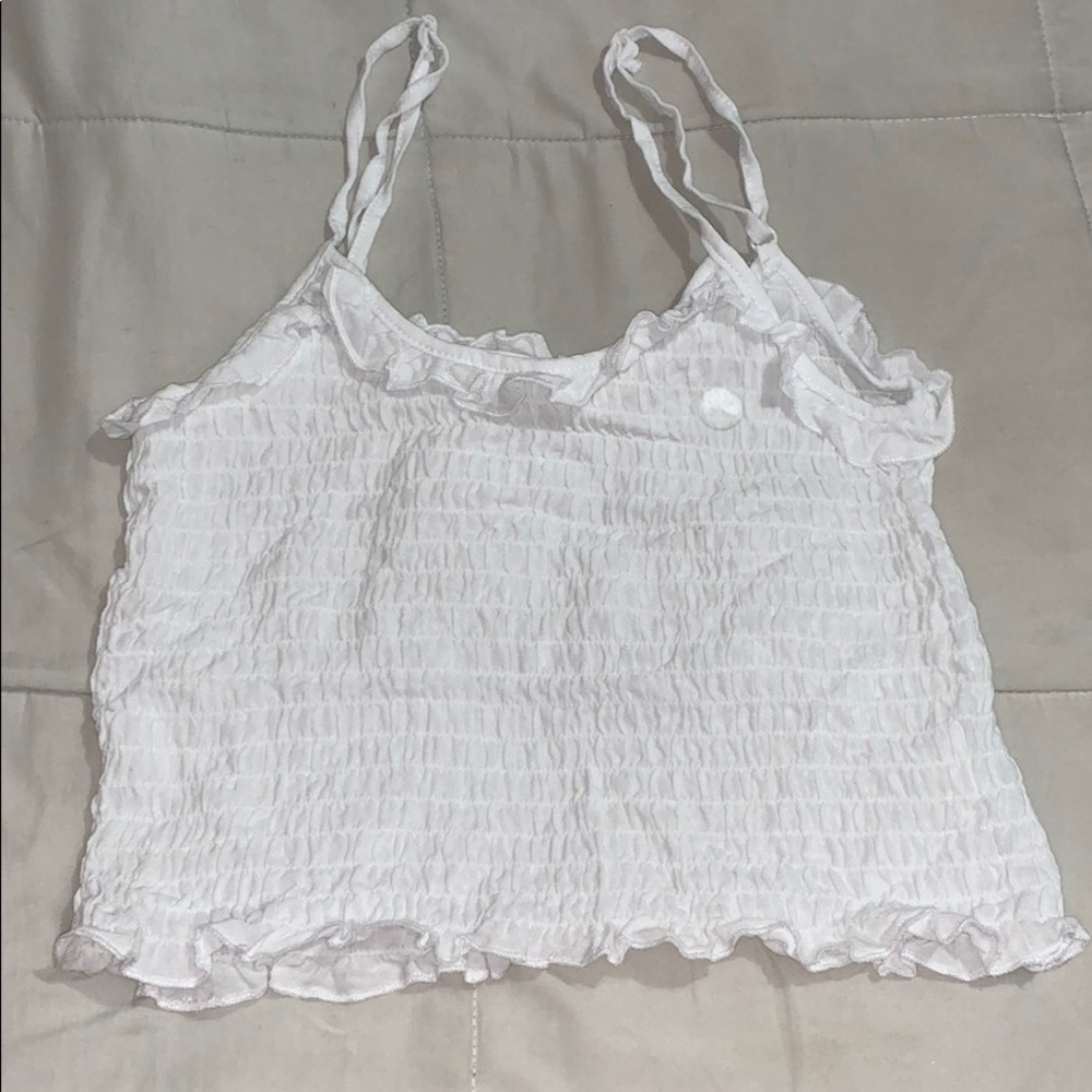 White cropped shirt from Pacsun